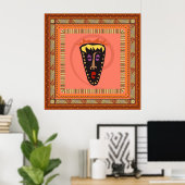Afrikanische Maske Poster (Heimbüro)