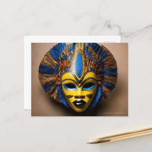 Afrikanische Maske Postkarte