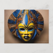 Afrikanische Maske Postkarte (Vorderseite)