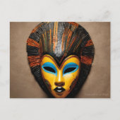 Afrikanische Maske Postkarte (Vorderseite)