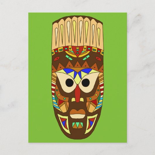 afrikanische Maske Postkarte (Vorderseite)