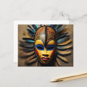 Afrikanische Maske Postkarte