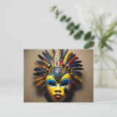 Afrikanische Maske Postkarte (Stehend Vorderseite)