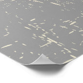 Afrikanische Maske Schwarz-Grau-Druckplakat Poster (Ecke)