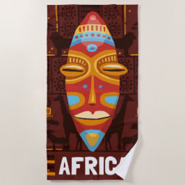 Afrikanische Maske Strandtuch