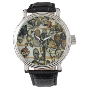 Afrikanische Masken Armbanduhr