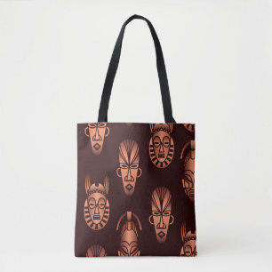 Afrikanische Masken, dunkler Hintergrund Tasche