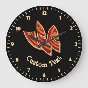 Afrikanische Masken Große Wanduhr