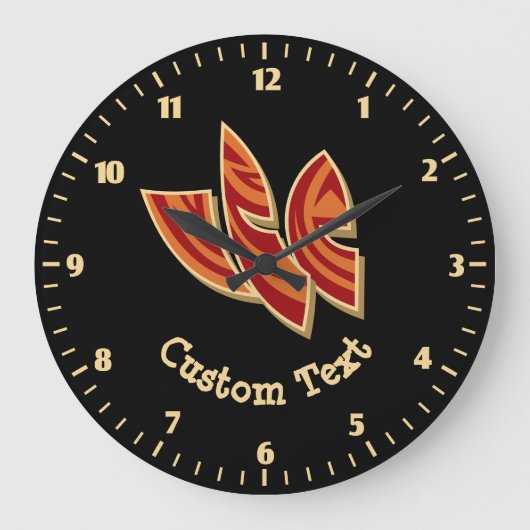 Afrikanische Masken Große Wanduhr (Vorderseite)