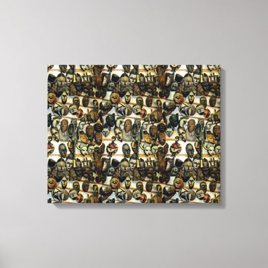 Afrikanische Masken Leinwanddruck (Vorderseite)