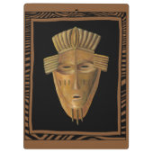 Afrikanische Masken-Malerei von Chariklia Zarris Klemmbrett (Rückseite)