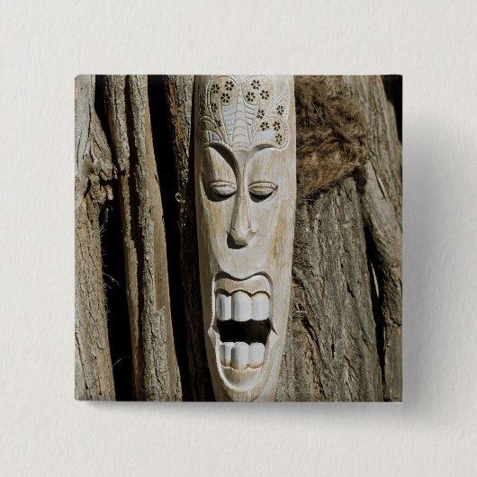 Afrikanische Masken-Nadel Button (Vorderseite)