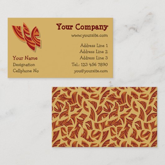 Afrikanische Masken Visitenkarte (Vorne/Hinten)