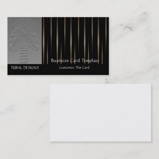 Afrikanische Maskenbildhauerei des Goldenen Museum Visitenkarte (Vorne/Hinten)