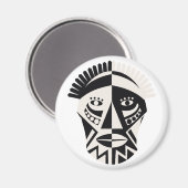 Afrikanische Maskenmagnete Magnet (Vorderseite/Rückseite)