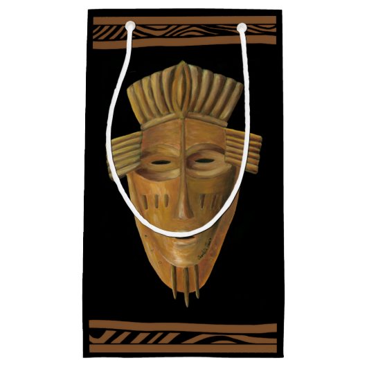 Afrikanische Maskenmalerei von Chariklia Zarris Kleine Geschenktüte (Vorderseite)
