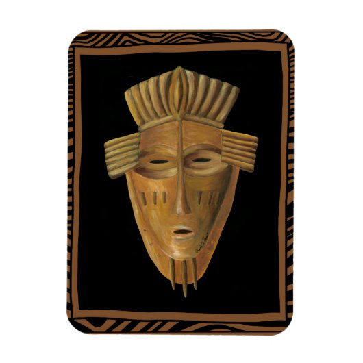 Afrikanische Maskenmalerei von Chariklia Zarris Magnet (Vertikal)