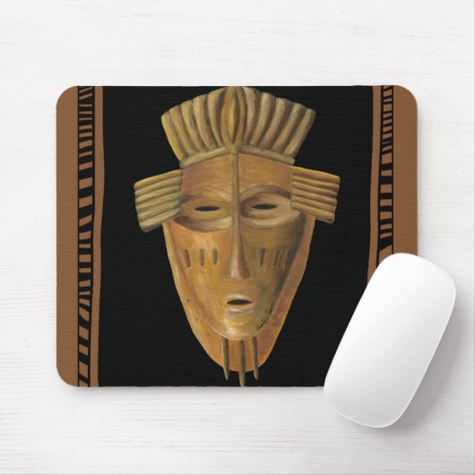 Afrikanische Maskenmalerei von Chariklia Zarris Mousepad (Mit Mouse)