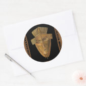 Afrikanische Maskenmalerei von Chariklia Zarris Runder Aufkleber (Umschlag)