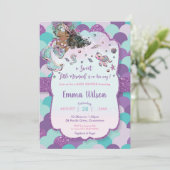 Afrikanische Meerjungdusche Lila Einladung (Stehend Vorderseite)