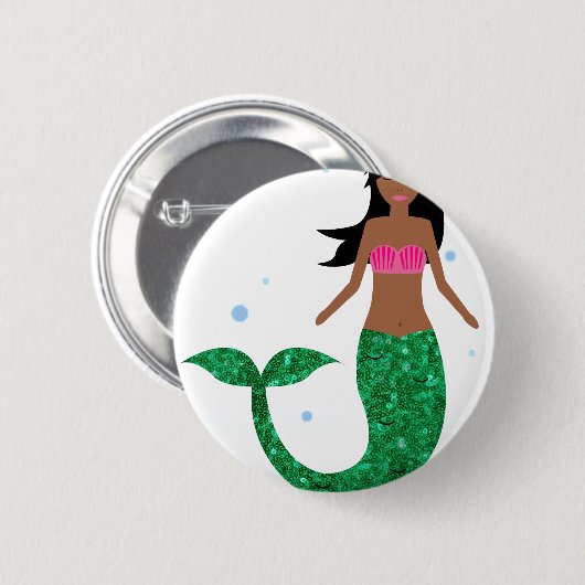 afrikanische Meerjungfrau Button (Vorne & Hinten)