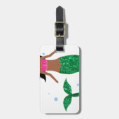 afrikanische Meerjungfrau Gepäckanhänger (Vorderseite vertikal)