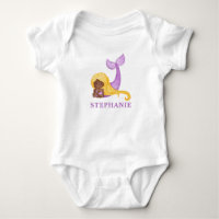 Afrikanische Meerjungfrau Kinderdusche Baby Bodysu