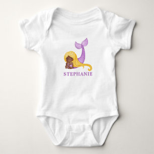 Afrikanische Meerjungfrau Kinderdusche Baby Bodysu Strampler