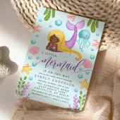 Afrikanische Meerjungfrau-Kinderdusche Einladung