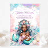 Afrikanische Meerjungfrau-Mama und Babydusche Einladung