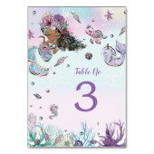 Afrikanische Meerjungfrau unter dem Meer Geburtsta Tischnummer (Rückseite)