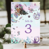 Afrikanische Meerjungfrau unter dem Meer Geburtsta Tischnummer