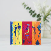 Afrikanische Menschen Kunst in ihren Lebensphasen Postkarte (Stehend Vorderseite)