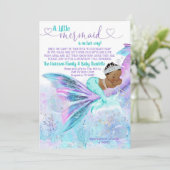 Afrikanische Mermaid Mail Baby Dusche Einladung (Stehend Vorderseite)