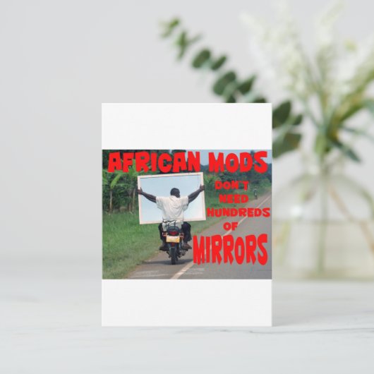 afrikanische Mod Postkarte (Stehend Vorderseite)