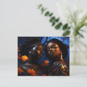 Afrikanische Modekunst Postkarte (Stehend Vorderseite)