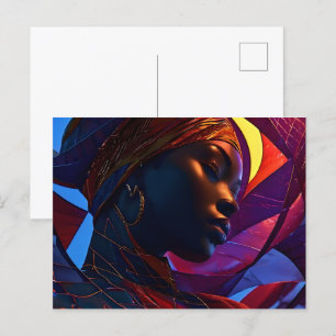 Afrikanische Modekunst Postkarte