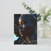 Afrikanische Modekunst Postkarte (Stehend Vorderseite)
