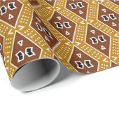 Afrikanische moderne Mudtuch-Printwerbung Geschenkpapier (Rolleneckpunkt)