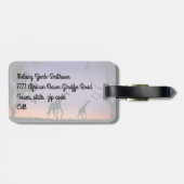 Afrikanische Morgengiraffen - Gepäckmarke Gepäckanhänger (Rückseite horizontal)