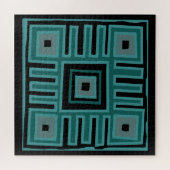 Afrikanische Mud Cloth Pattern Puzzle (Horizontal)