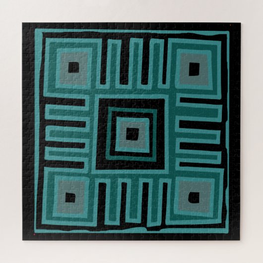 Afrikanische Mud Cloth Pattern Puzzle (Horizontal)