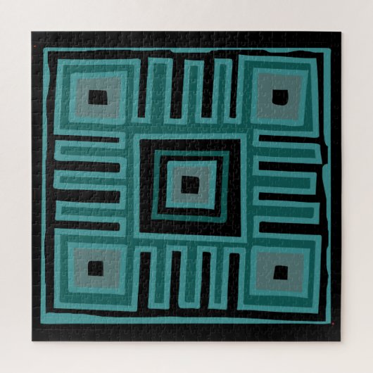 Afrikanische Mud Cloth Pattern Puzzle (Vertikal)