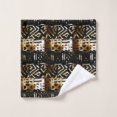afrikanische Mud Cloud Print Badhandtuch Set (Waschlappen)