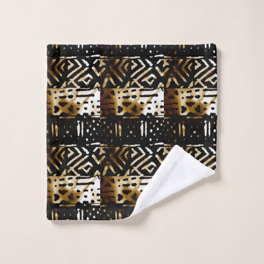 afrikanische Mud Cloud Print Badhandtuch Set (Waschlappen)