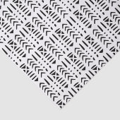 Afrikanische Mud Tuch MC3 Schwarz auf Weiß Seidenpapier (Ausschnitt)