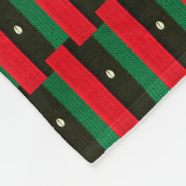 Afrikanische Muscheln und Rote Crochet Print auf Fleecedecke