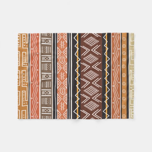 Afrikanische Muster-Mischung Fleecedecke (Vorderseite (Horizontal))