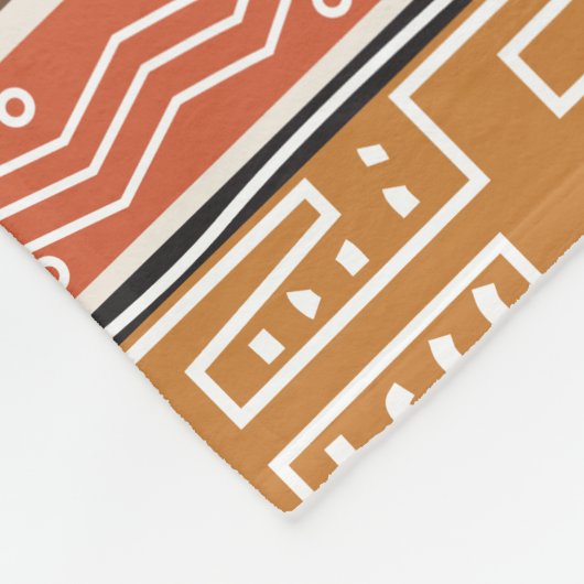 Afrikanische Muster-Mischung Fleecedecke (Ecke)