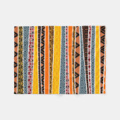 Afrikanische Muster-Mischung Fleecedecke (Vorderseite (Horizontal))